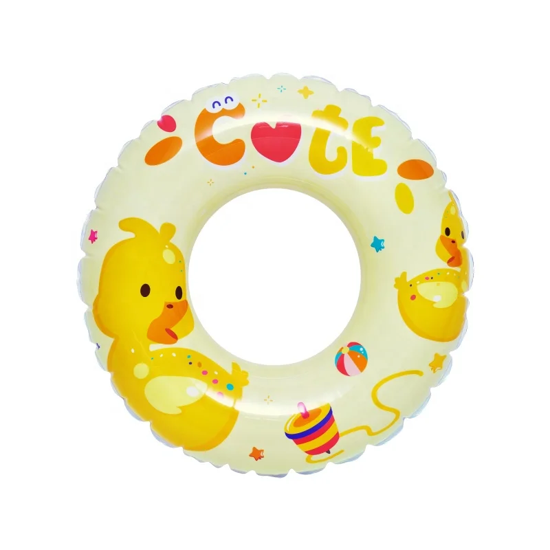 Modern Cute Duck Thick Floating Kids Inflatable Swimming Ring