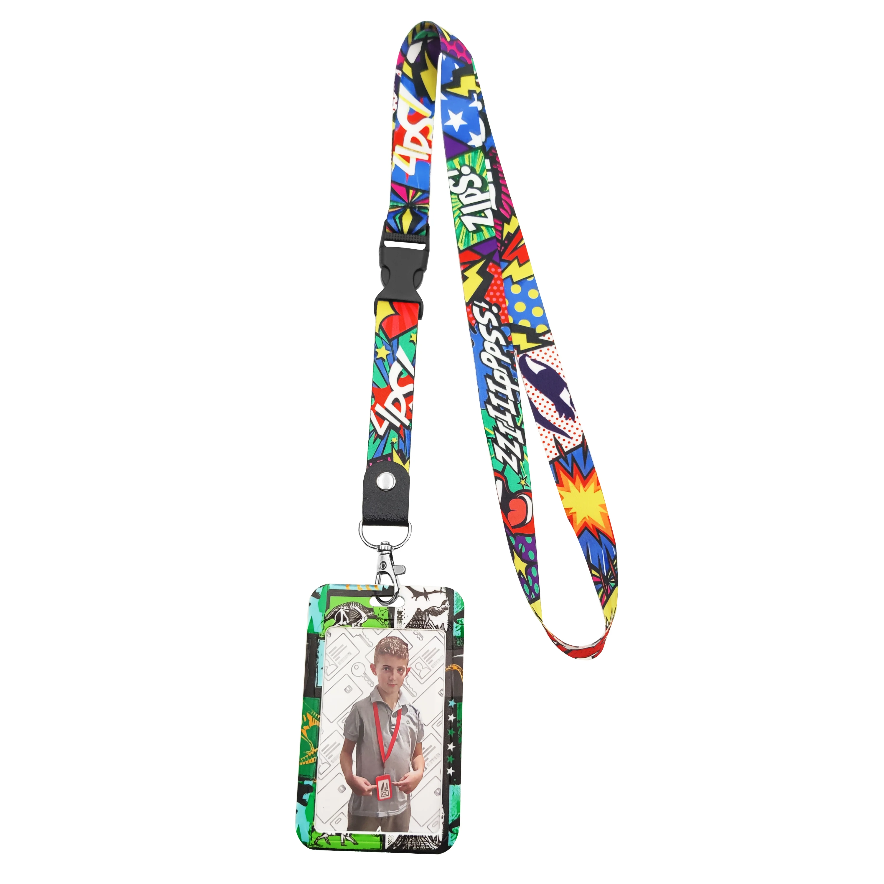 Wholesale Customization Neck strap ID Card Holder polyester Lanyard with ID Card Holder