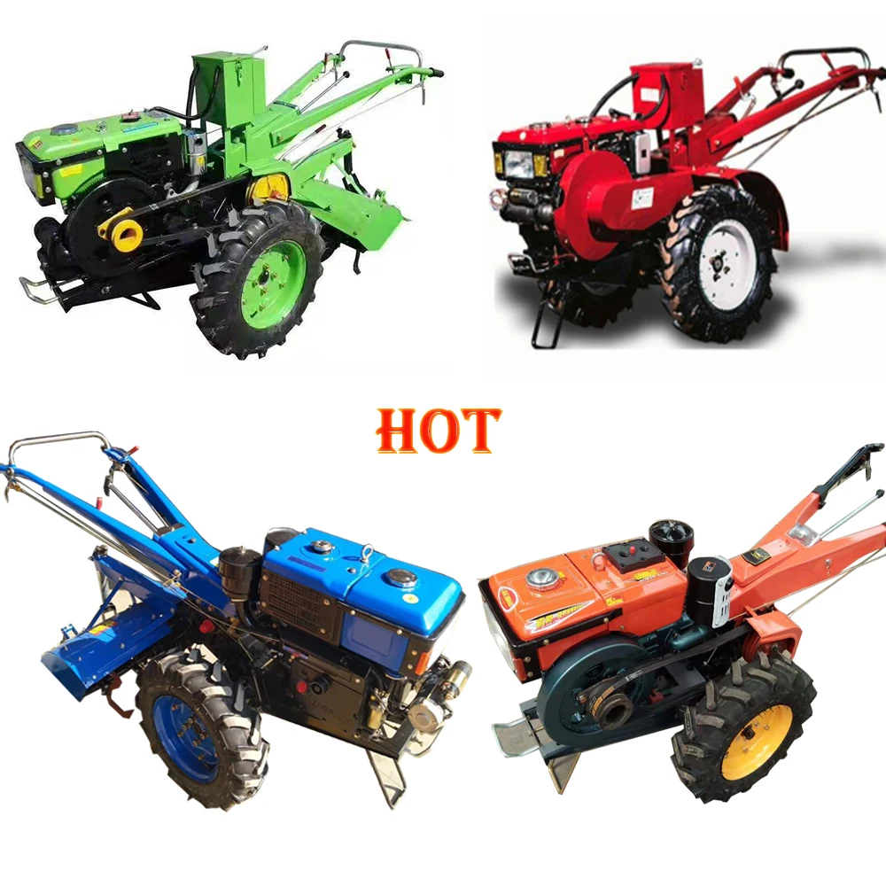 Low Price 12HP 15HP Rotary Hoe Two Wheel Walking Tractor