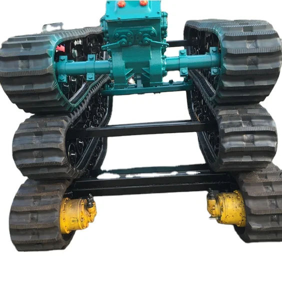 steel tracked rubber crawler330X150X250 cm Agriculture Tracked Vehicle Crawler Chassis Tractor Rubber Track Undercarriage System