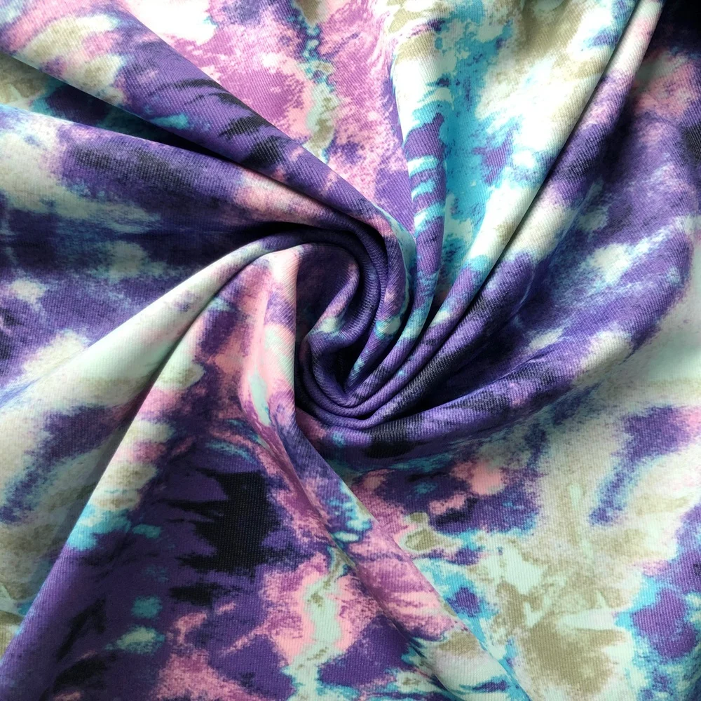 Free Sample Organic Custom Printed 82% Polyester 18% Spandex Recycled 4 Way Stretch Bikini Swimwear Fabric For Sale