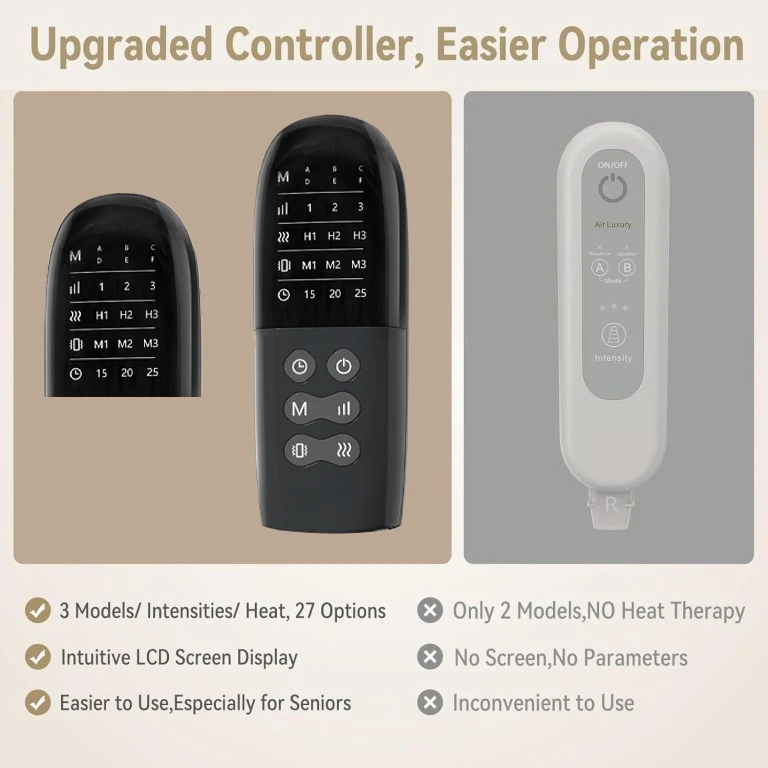 New wireless blood circulator 12 chamber pneumatic air relax air massager compression boots recovery leg massager device for leg