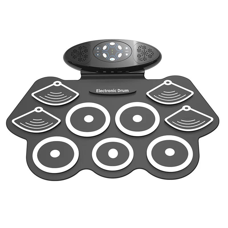 Cheapest roll up drum kit for kids electronic drum set silicon drum pad  with battery