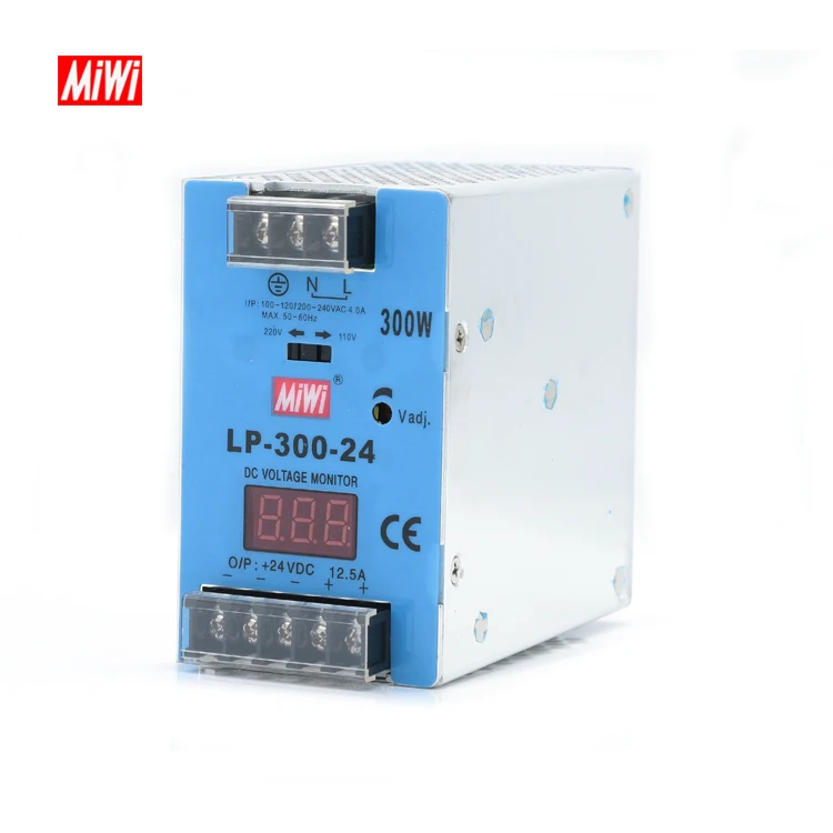 Импульсный источник питания MiWi LP-300-24 Din rail 24vdc 300w smps