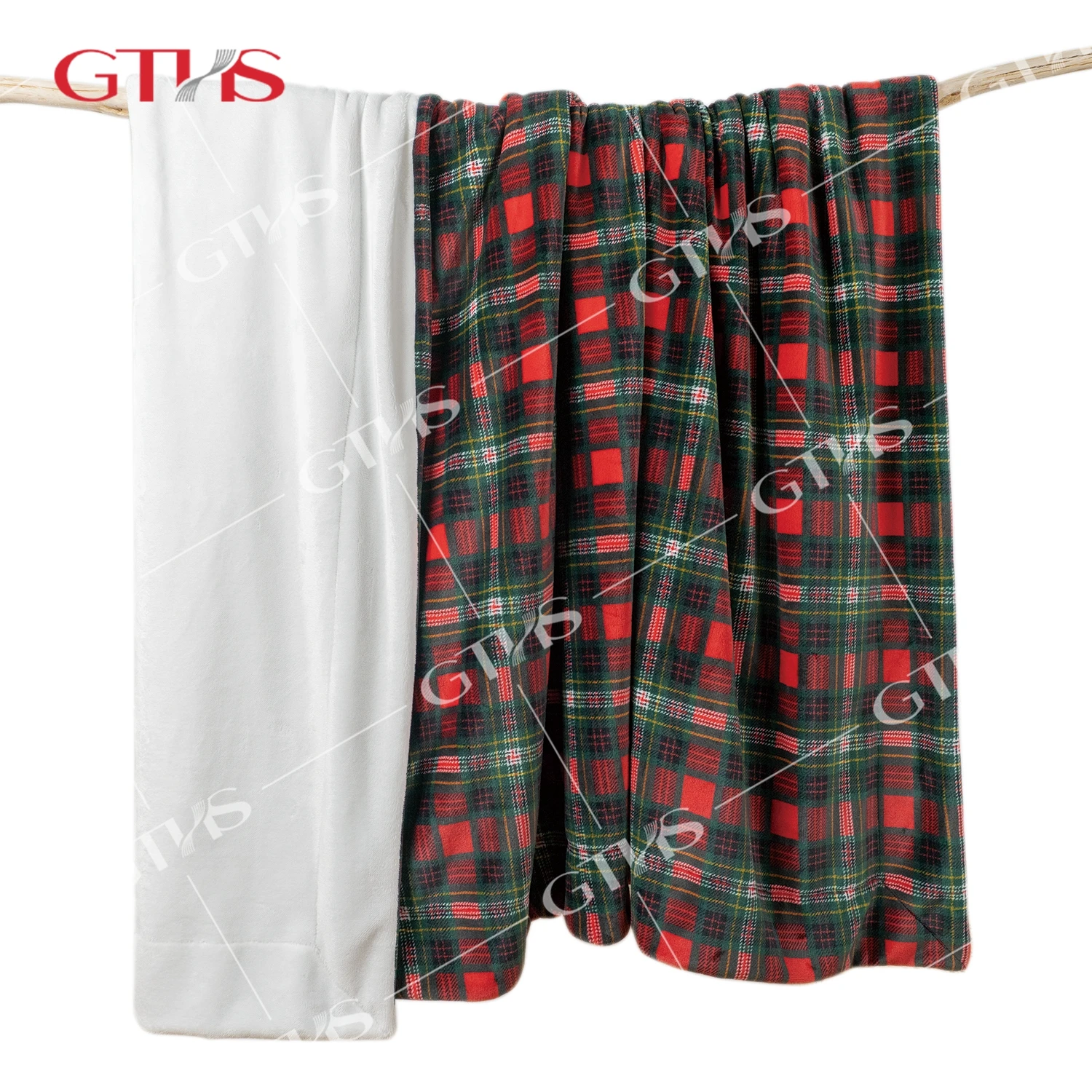 Рождественское клетчатое покрывало оптовая продажа фланелевое одеяло устойчивое диванное Фланелевое из шерпы на зиму