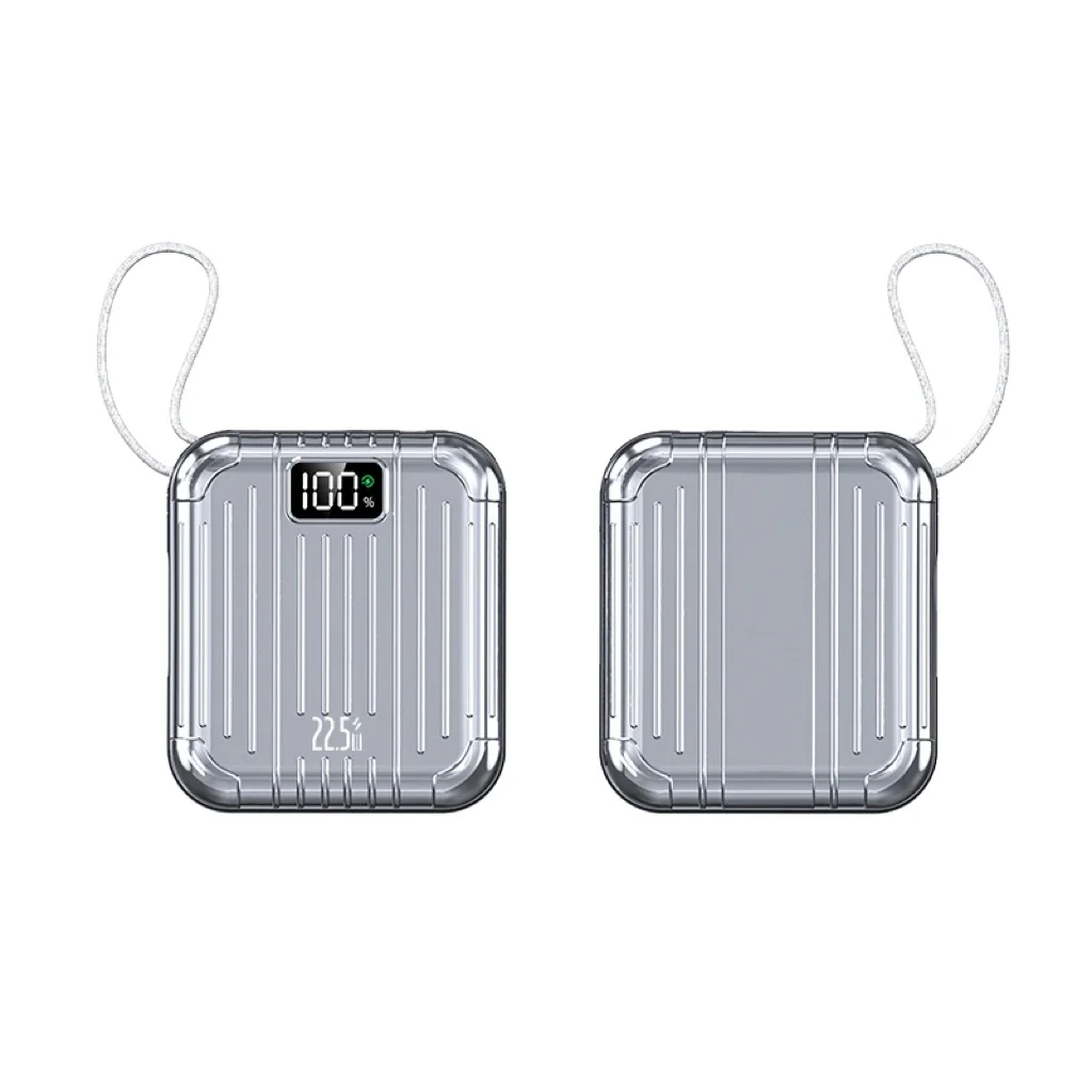 Мини Быстрая зарядка Powerbank поставляется с собственным кабелем Быстрая зарядка портативный продвинутый Мобильный блок питания