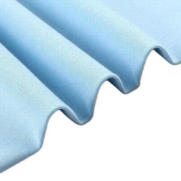 Custom 425GSM plain dye solid rayong nylon spandex knitted nr ponte roma fabric