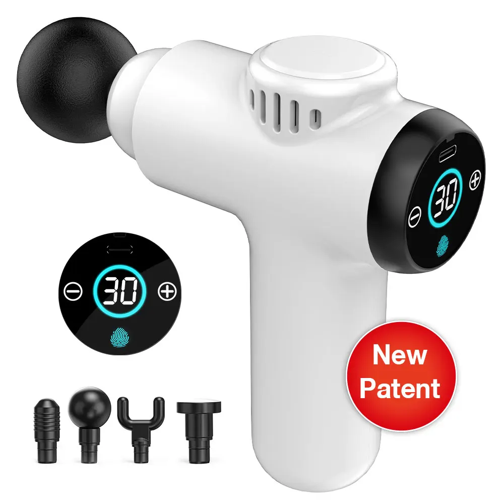 Pressure Sensor New Vibrator Powerful Neck Lcd Screen Handheld Muscle Deep Tissue Electric Percussive Massage Gun