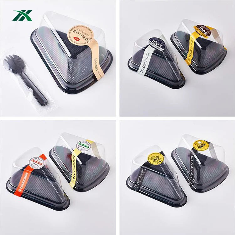 
Cake Boxes Wholesale Disposable Plastic Cupcake Bakery Containers Dessert Boxes Slice Sweet Clear Cakes And Pastries Package 