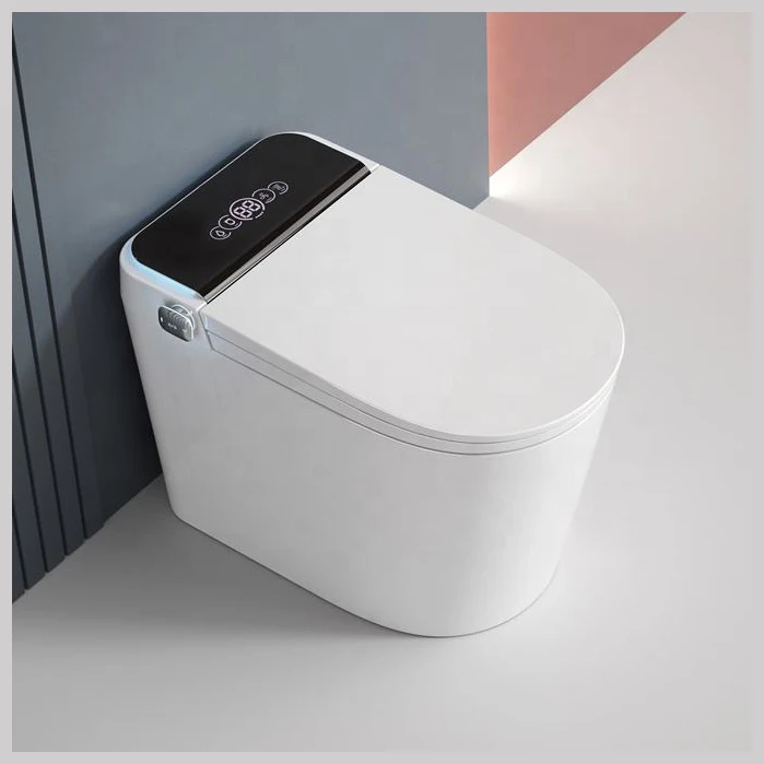 Автоматический цельный современный европейский стиль удлиненный Ночной свет керамический Интеллектуальный умный туалет для ванной комнаты с биде