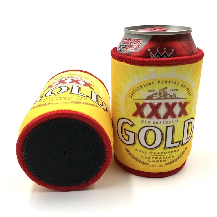
12oz Custom Logo Printed Double Wall Insulation Can Cold Drink Can Cooler Sleeve with Base 