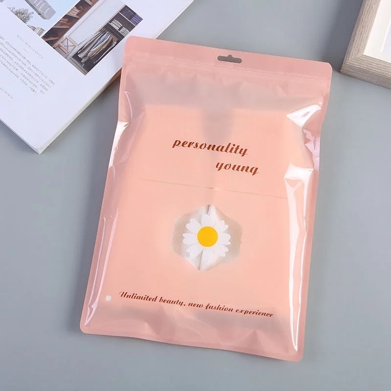 PE Bagsziplock Clothes Packaging Custom Packaging Ldpe Plastik Cosmetic Clear Logo Frosted Zip Ziplock Plastic Bags For Clothing