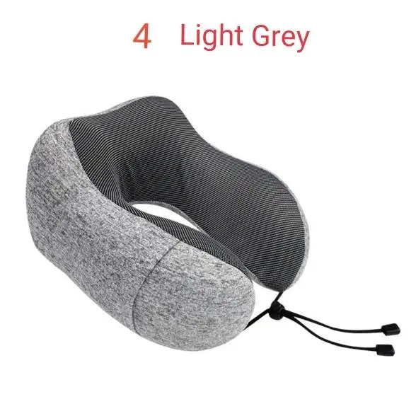 Memory Foam U Shape Neck Support Travel Pillow for Airplane Car Train Rest