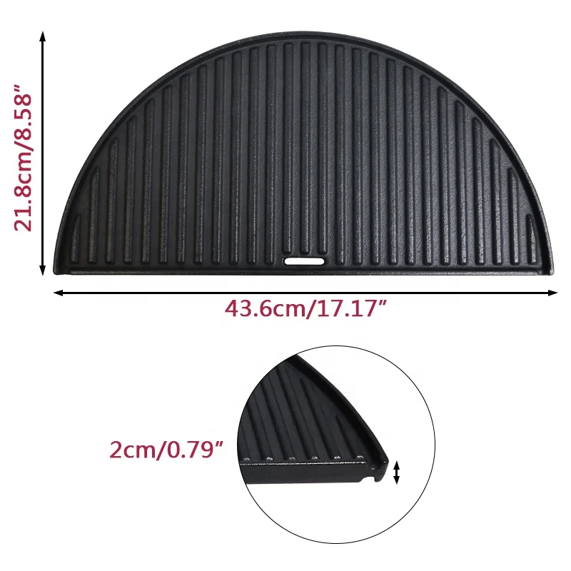 BBQ Cast Iron Grill Pan Classic Double Sided Cast Iron Planer