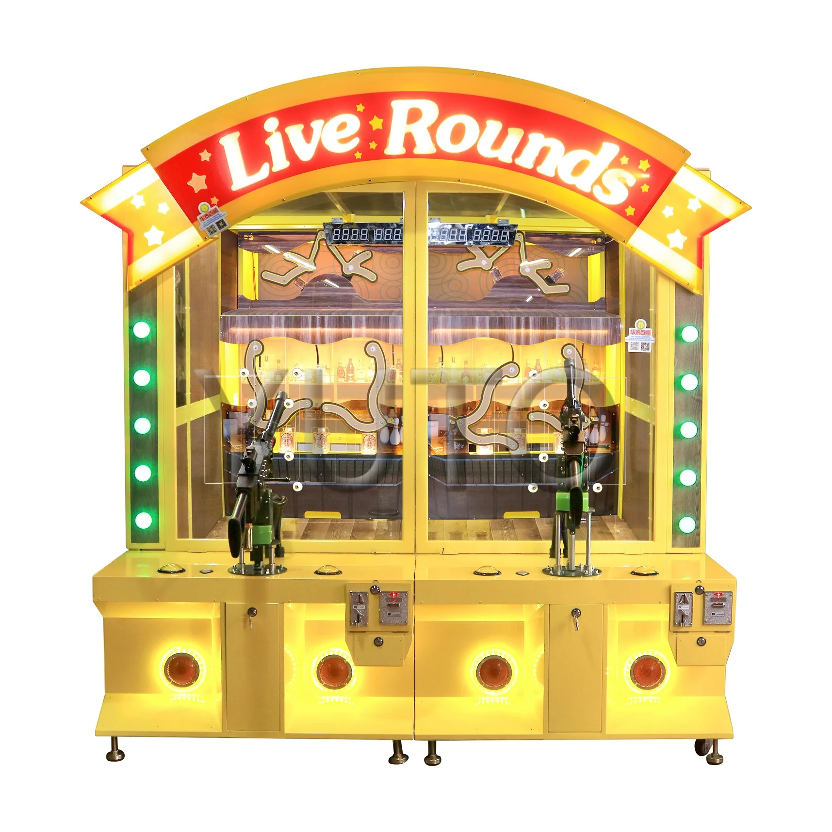 Hot Selling Coin Operated Indoor Amusement  Arcade Real Ball Carnival 2 people Shooting Game Machine For Amusement Park For Sale