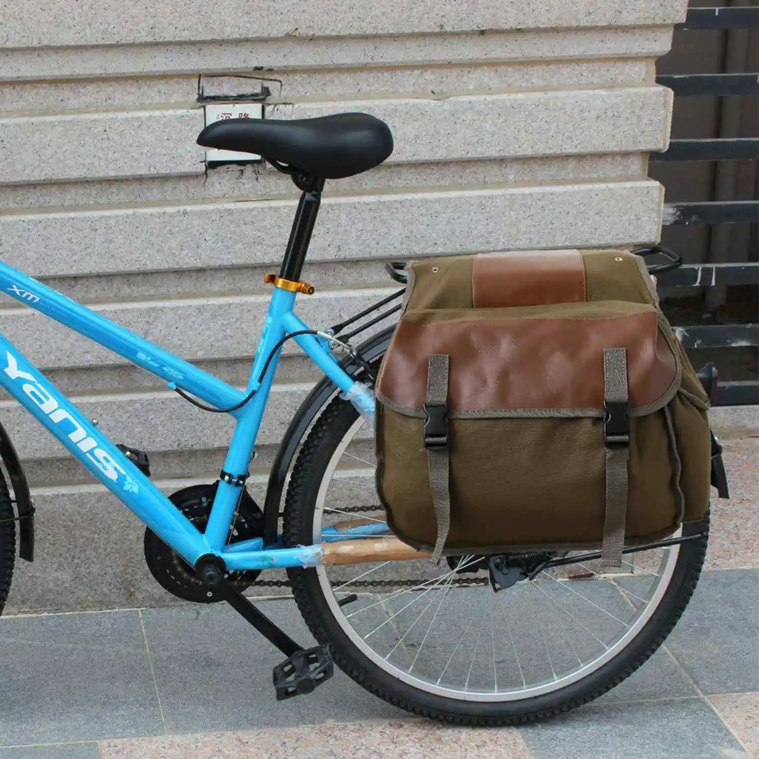 30-40L Bike Double Pannier Frame Bags Water Resistant Rear Seat Cargo Rack Carrier Bag Saddle Bag for Cycling Accessories