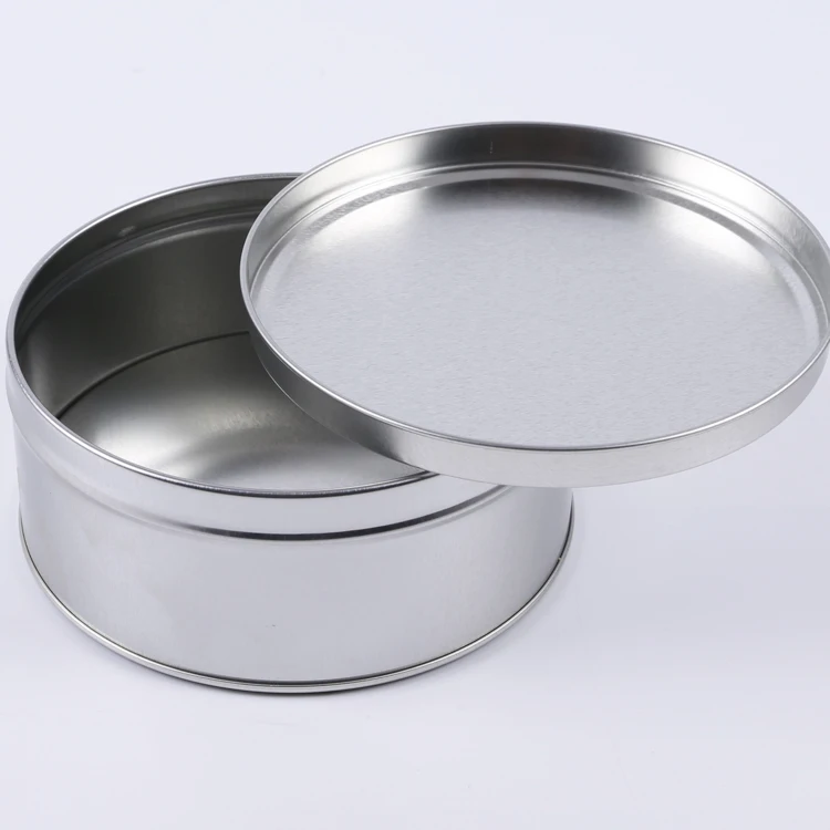 Candle Tin box for candle packing metal candle tins Silver Color Round Tin Box