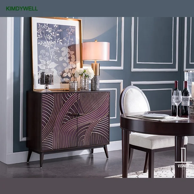 
latest furntiures modern design 2 doors wooden side cabinet 