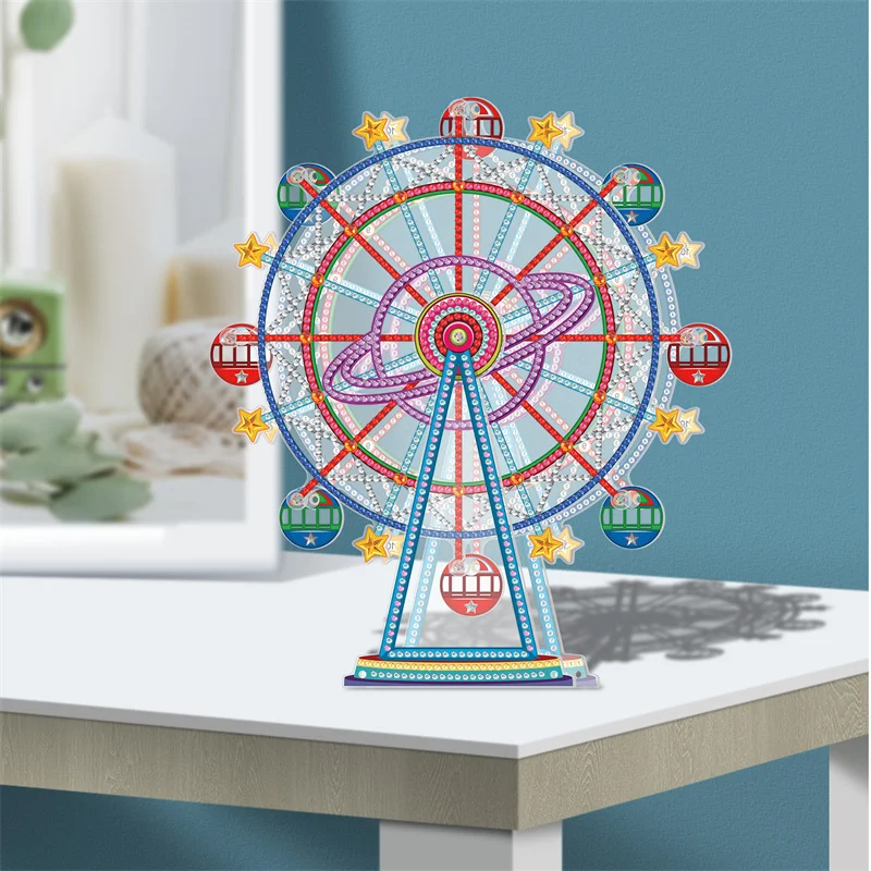 DIY Handmade Fancy Diamond Crafts Mini Ferris Wheel Factory Stock Gifts For Kids Students Tabletop Ornament