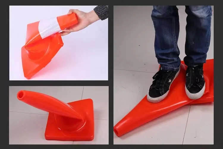 PVC Plastic Soft Rubber Reflective Flexible Warning Traffic Road Construction Safety Cones