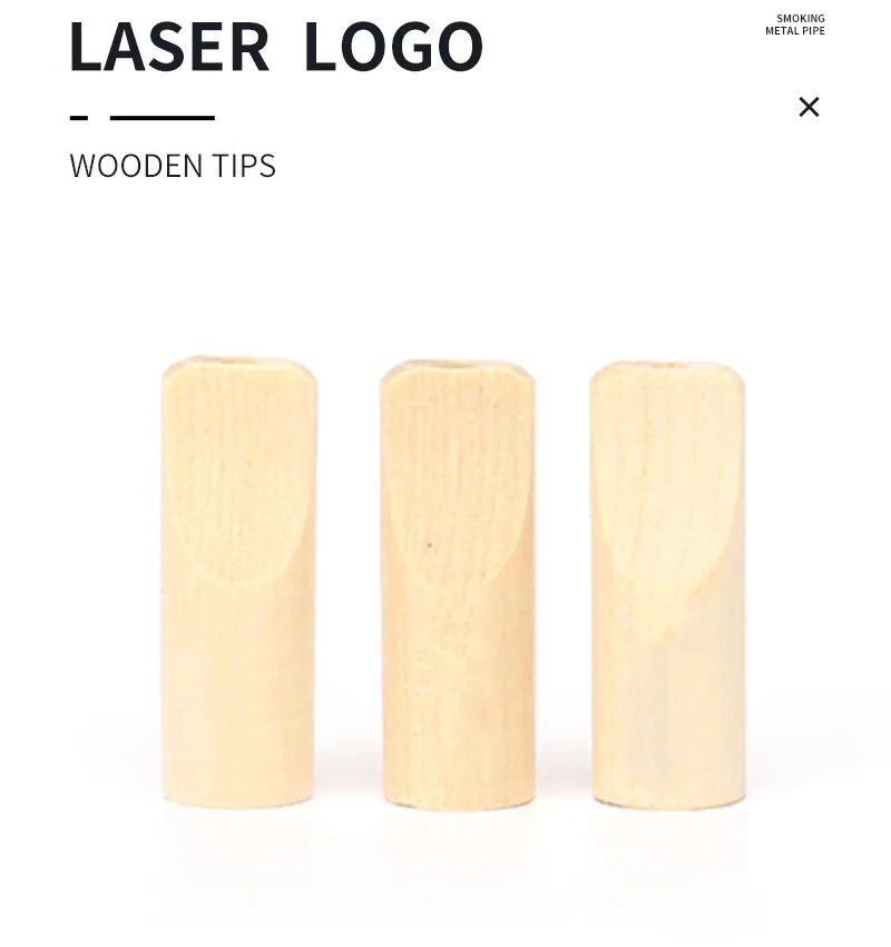 Wooden cigarette holder smoking accessories logo custom mouthpiece cigarette filter with different tastes