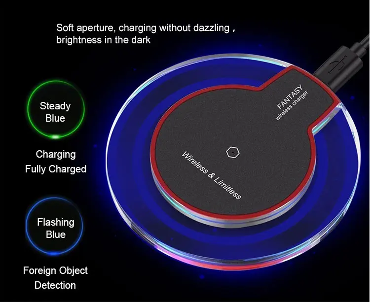 Carga Inalambrica Universal Qi Compatibility Quick Charge Cordless Flat Charger for iPhone