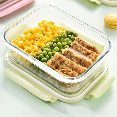 Heat-resistant Household High Borosilicate Glass Containers for Food Storage with Lids