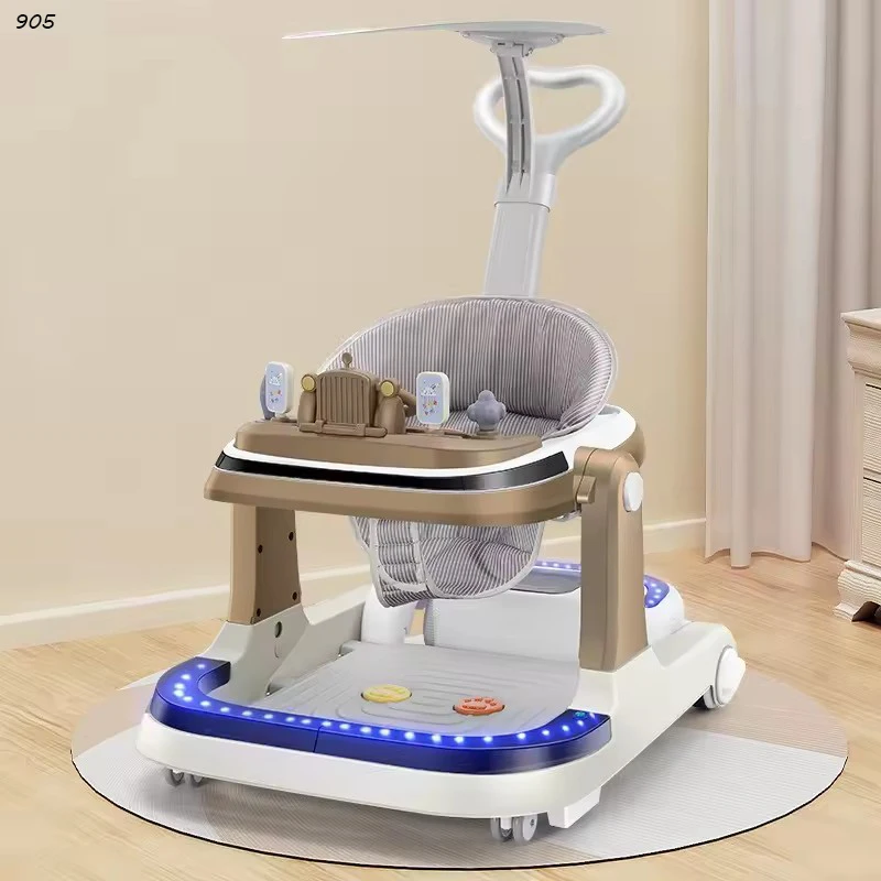 2024 New Andadores Para Bebe Baby Products Toys Push Children Walker Music Electric Baby Walker 4 In 1 With Wheels And Seat