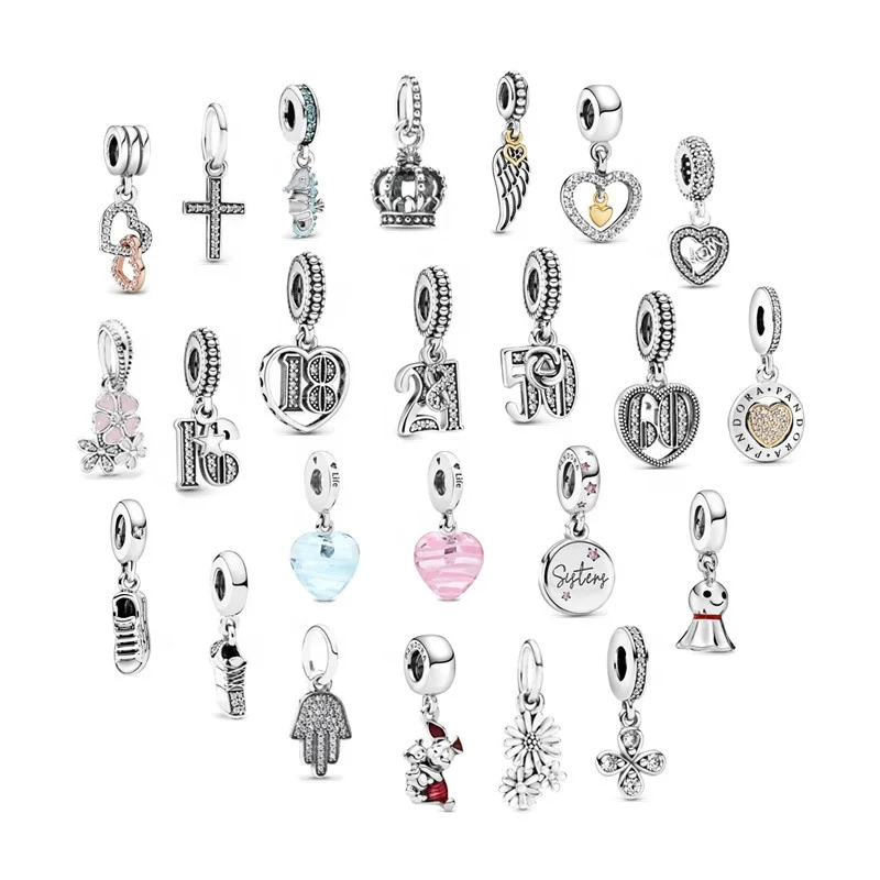 DIY Jewelry Accessories 925 Sterling Silver Bracelet Pendant Bead Charm for dandor