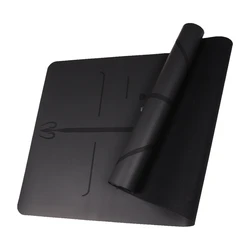 Amazon top seller dropship 5mm natural polyurethane leather pu rubber yoga mat for fitness