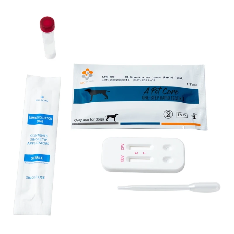 Canine Parvovirus CPV Antigen Rapid Test Kit chromatographic immunoassay of Canine Parvovirus antigen in canine stool feces