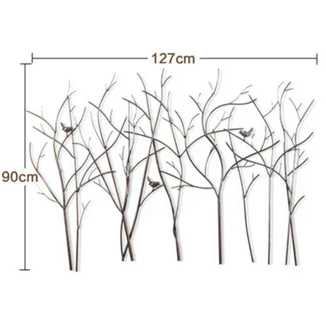 Nature Style Little Trees 3D Metal Wall Arts Decoration