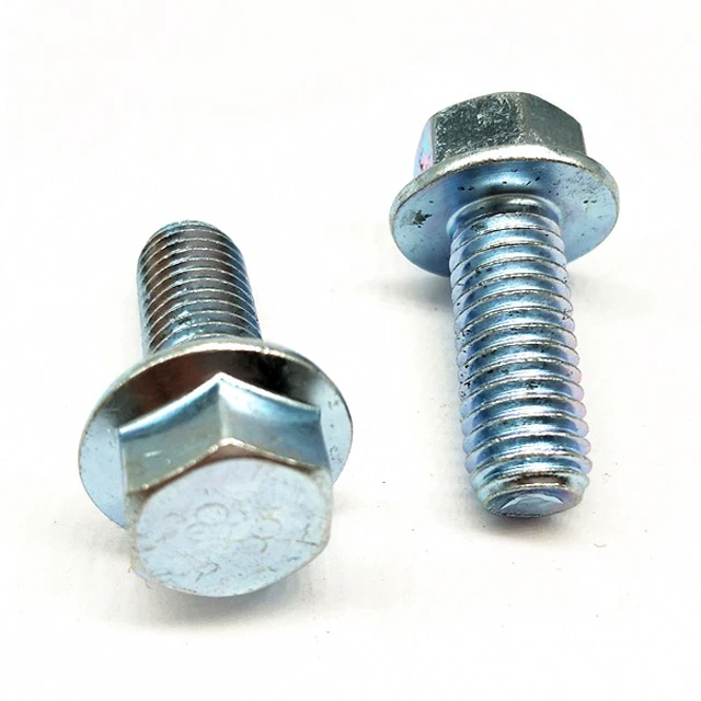 DIN6921 ss304 ss316 Hex Flange Bolts grade 4.8 yellow zinc hex Flange Bolt 3/4 grade 8 black oxide Flange Bolt With Serration