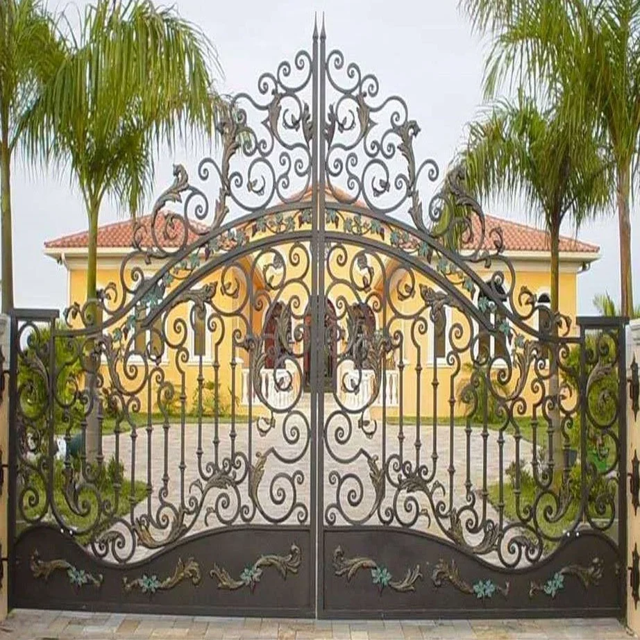 Новый дизайн ворота из кованого железа индийские главные для
