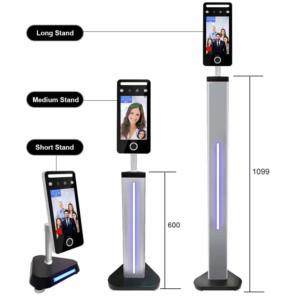 5 Inch IPS Screen RS485 Multi 5 Person AI Face Recognition Access Control Time Attendance Products with WIFI RFID Card