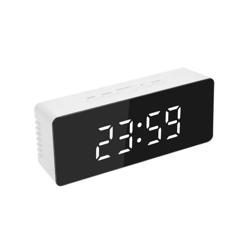 AC-003 новые модные многофункциональные электронные температурные зеркальные светодиодные цифровые часы настольные со светодиодным дисплеем