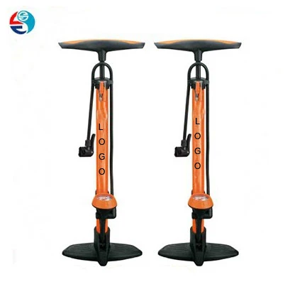 Алюминиевый велосипедный напольный насос с манометром 10 бар, велосипедный насос на заказ, оптовая продажа, велосипедный насос