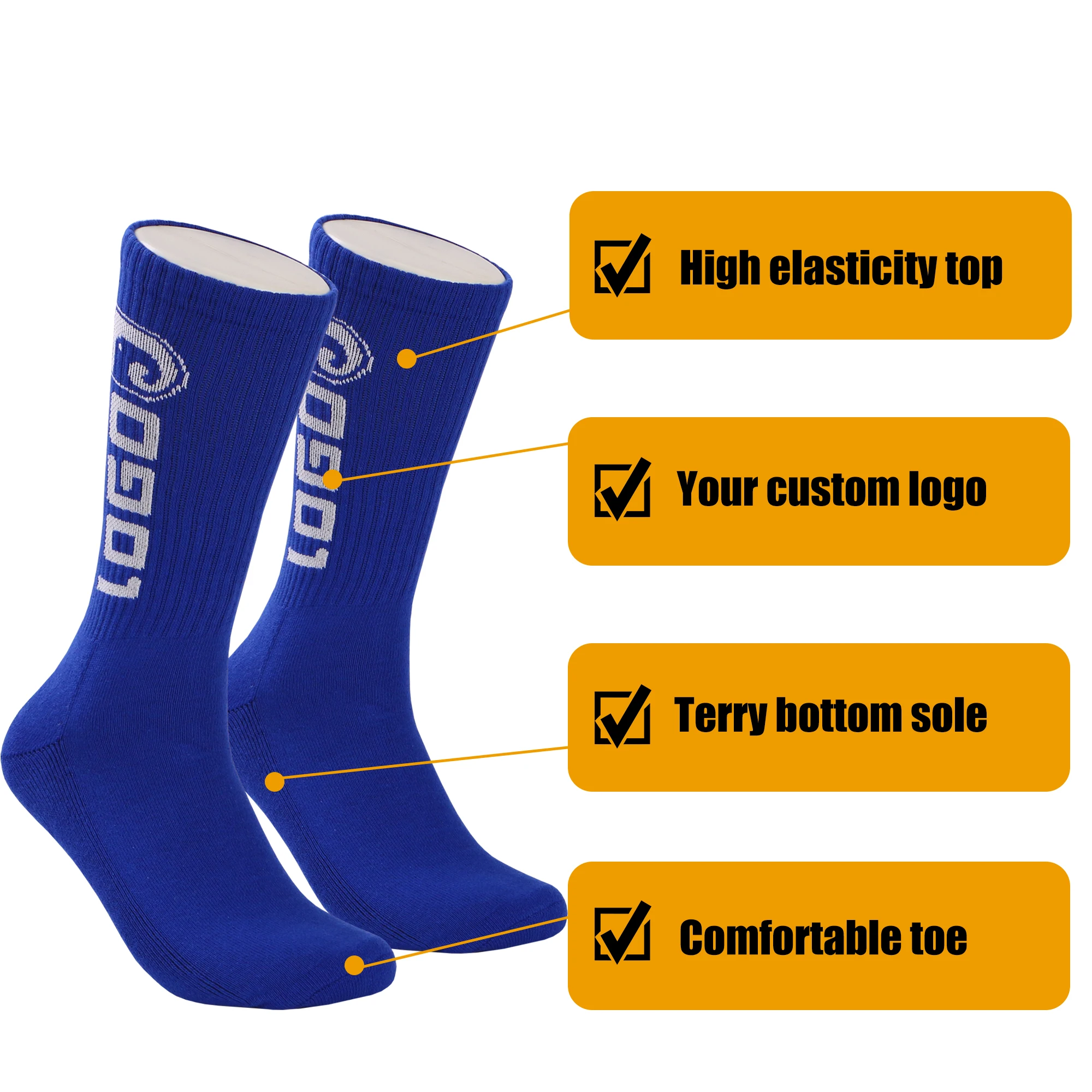 socks with your logo custom colorful socks unisex sports socks custom logo