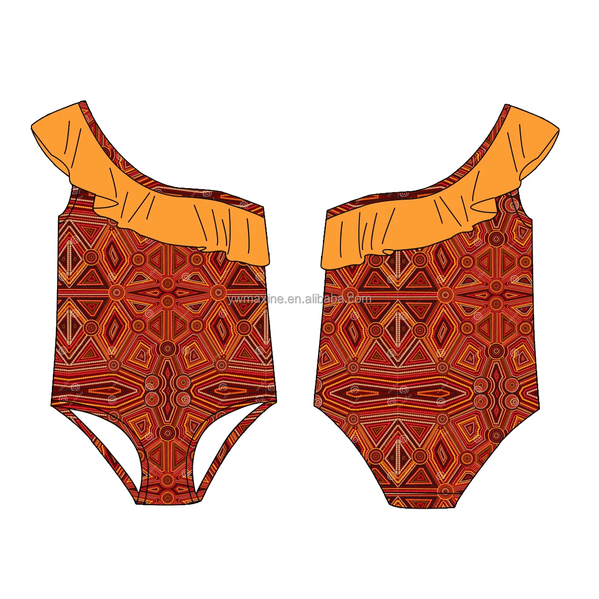 Boutique kids 2-piece bikini swimsuits recycled dry fast toddle baby girls swimwear beachwear wholesale