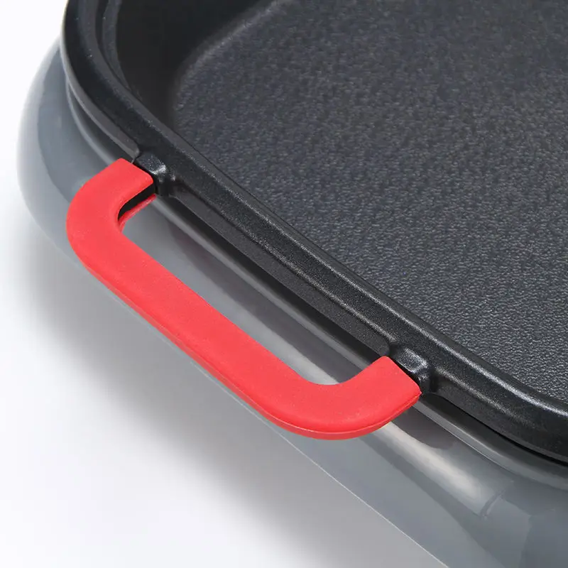 Barbecue Mini Stainless Steel Indoor Cooking Electric Hot Pot Pot with Glass Lid