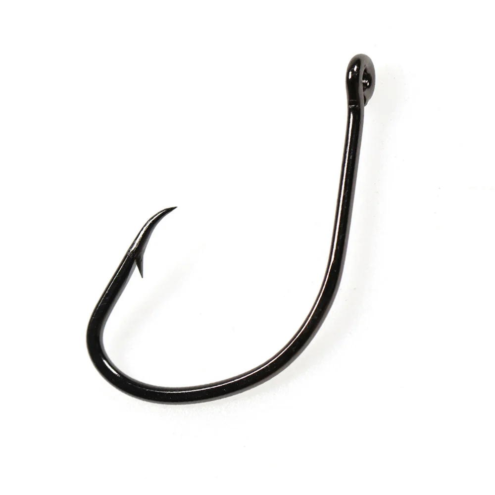 1/0 - 8/0 Standard Wire Circle Hook Offset Barbed Saltwater Fishhook for Tarpon Snapper Flounder Grouper Marlin