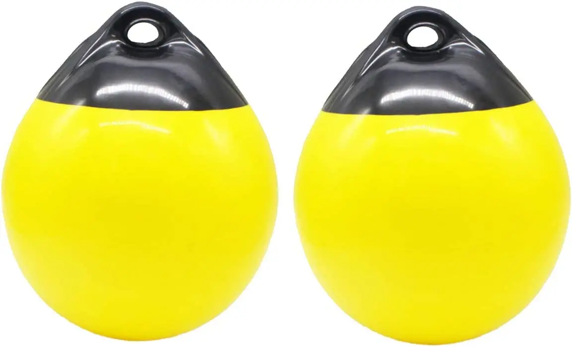 2022 Tuff End Inflatable Vinyl Boat Marker Buoy, Orange, 9 inch Diameter