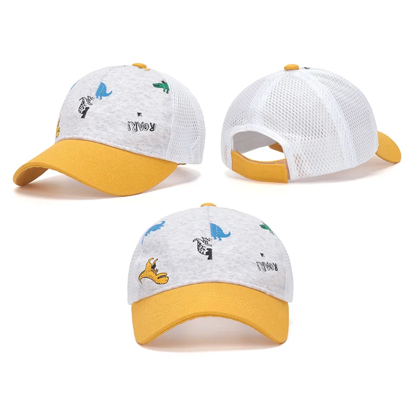 Wholesale Custom Fashion Cute Outdoor Sun Protection Mesh Adjustable Children Baseball Cap Sports Cap for Boys Girls