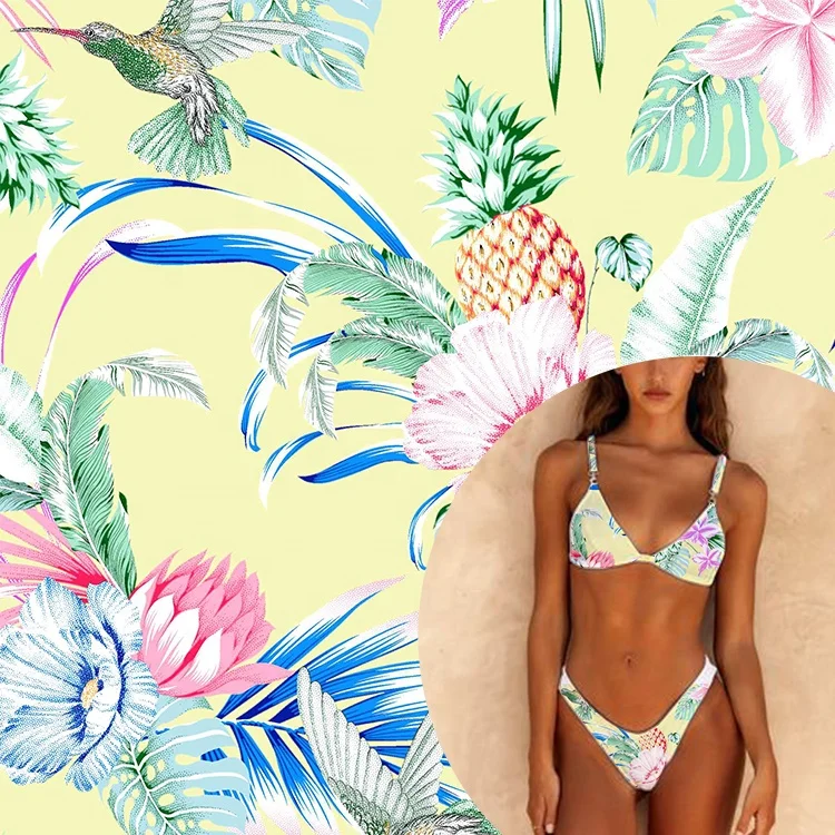 120gsm custom design UPF 50+ supplex polyester spandex digital printing fabric