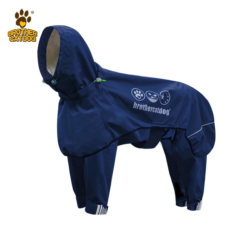 Personalized pet dog Raincoats  Waterproof adjustable raincoat hood  Outdoor Reflective logo custom design raincoat