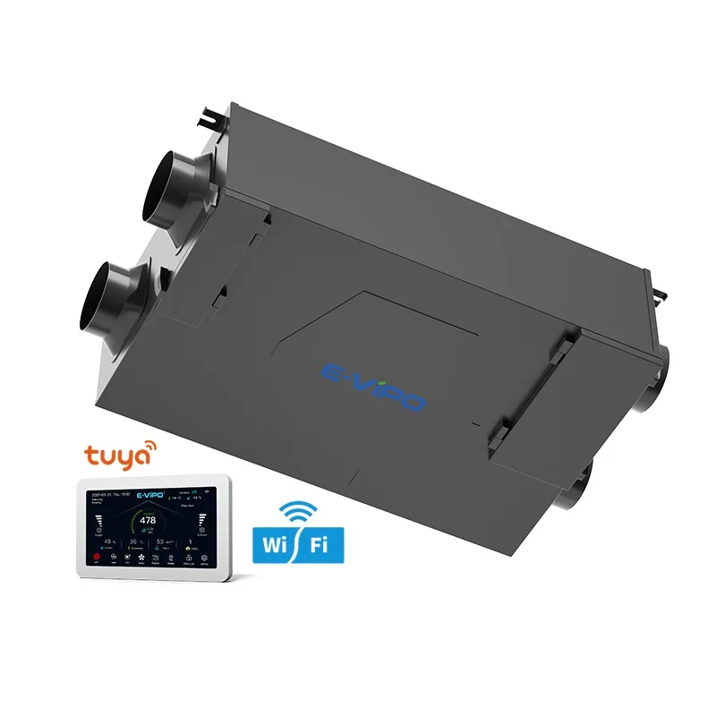 Home Heating Cooling Air Exchange MVHR Heat Recovery System Air Recuperator Wall Mounted Mechanical Heat Recovery Ventilation