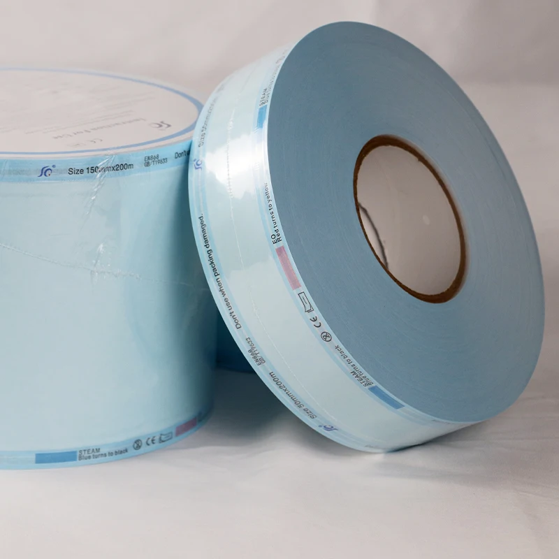 EO/Steam autoclave sterilizing pouch roll dental flat pouch bags Medical disposable packaging sterilized pouch rolls
