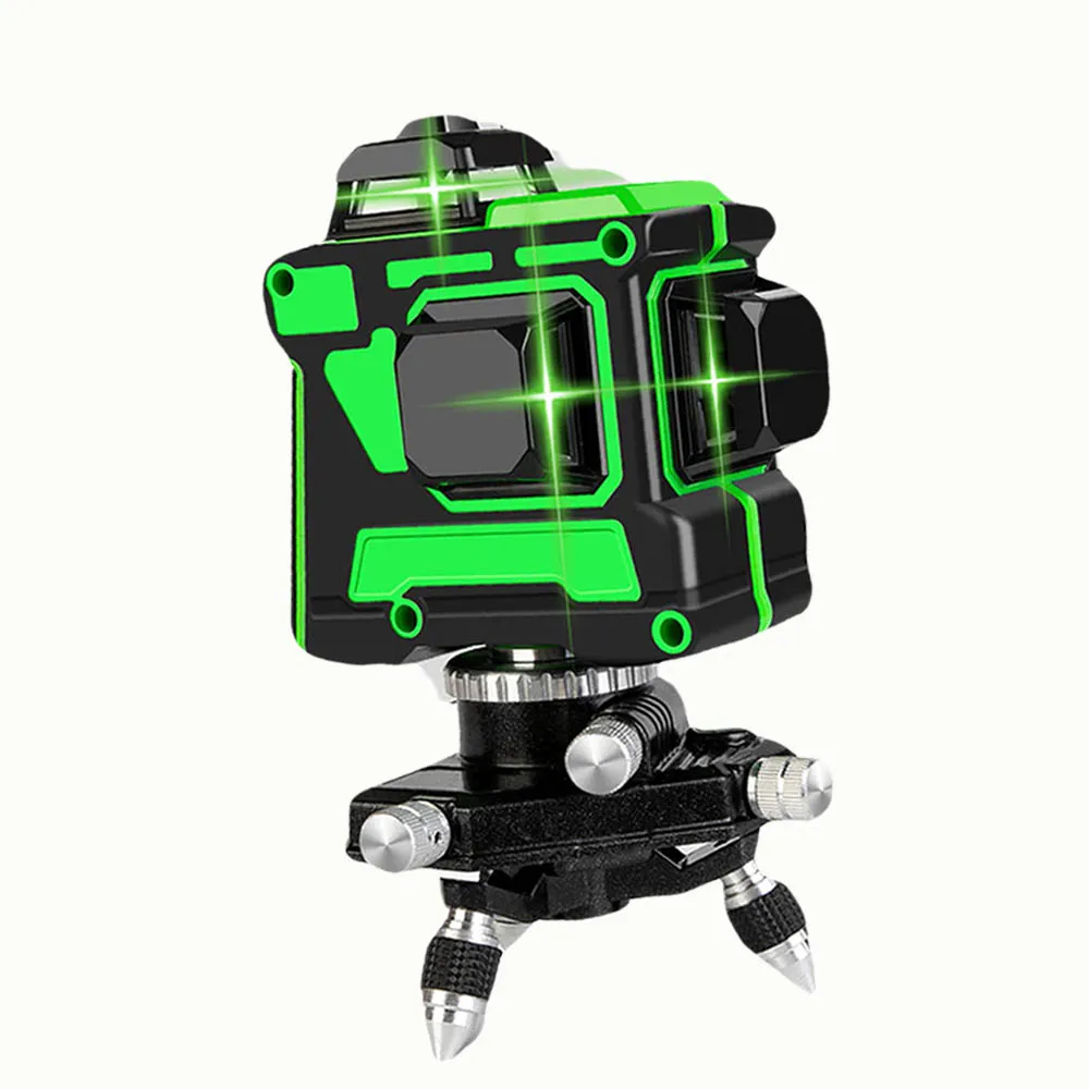 Factory price lazer level green beam laser cross 12 line self leveling 3d auto rotary construction nivel laser level 360 degree