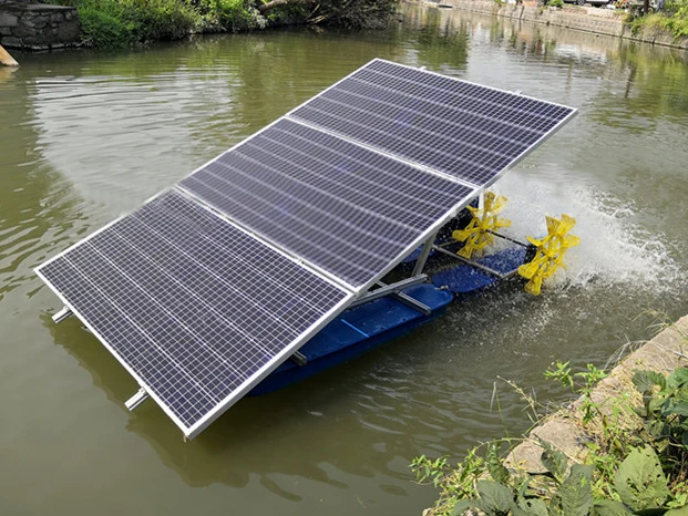 4 Impeller 1.5Kw 380V Solar Powered Aerator Oxygen Floating Aerator for Fish Pond Fish Farming on Sale