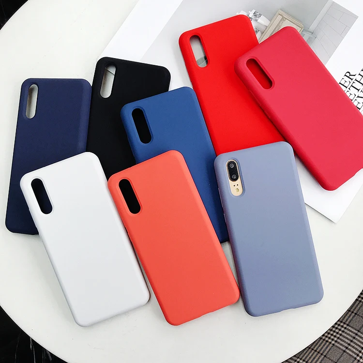 
Full cover scratch proof microfiber cloth liquid silicone mobile cell phone case for huawei p 20 